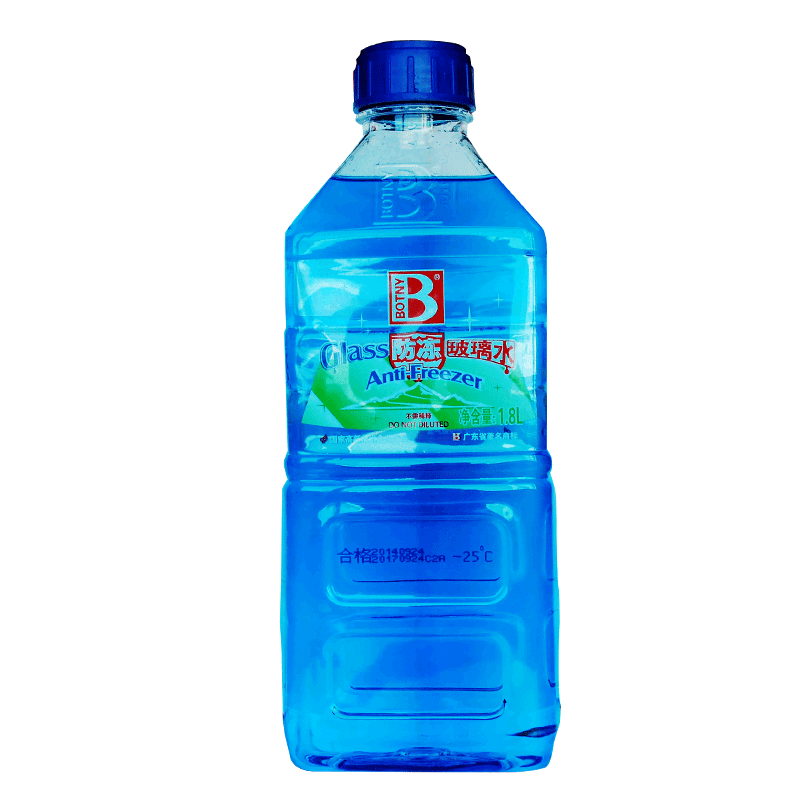保賜利(BOTNY)防凍玻璃水1.8L冬季防凍水汽車(chē)玻璃防凍水雨刮條清洗劑包郵 天藍色-25°C