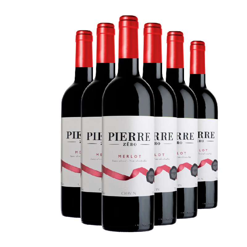 图比克法国原瓶进口脱醇葡萄酒无醇无酒精应酬挡酒0度低糖红酒 低糖梅洛【原箱装】750ml*6瓶