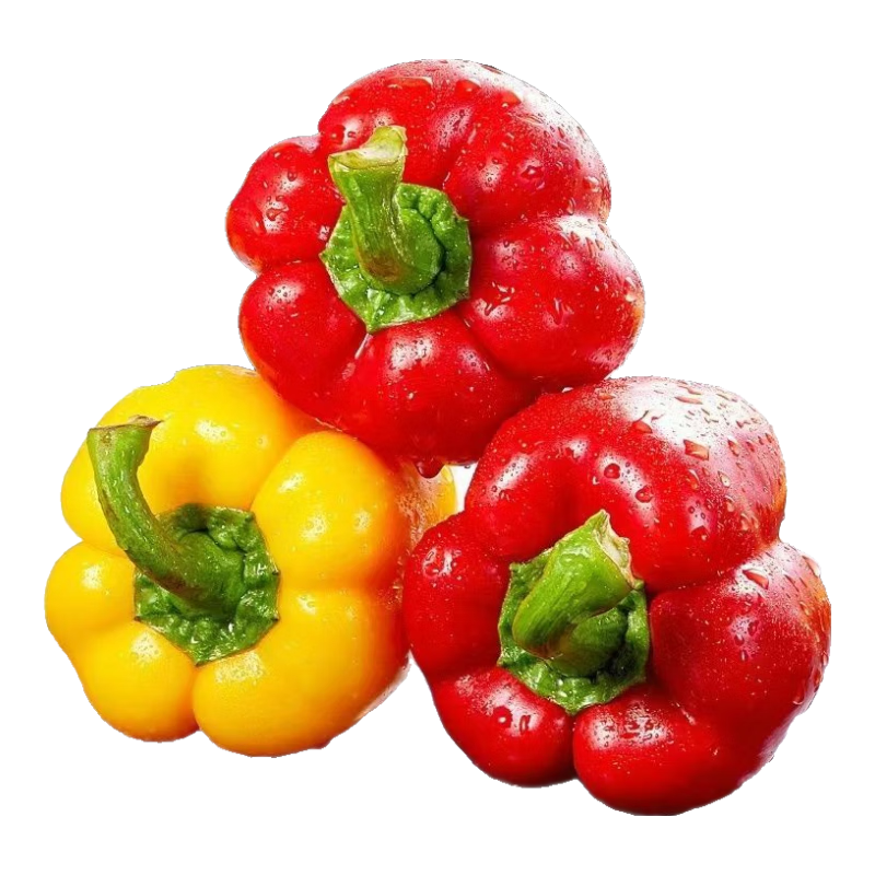 彩椒五彩甜椒水果圆椒不辣太空椒灯笼椒新鲜可即食减脂蔬菜 彩椒红+黄2斤