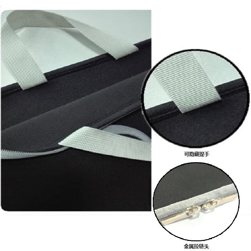 【精选直发】工厂自销潜水料多口袋拉链电脑包111315寸笔记本提手 蓝色 11寸