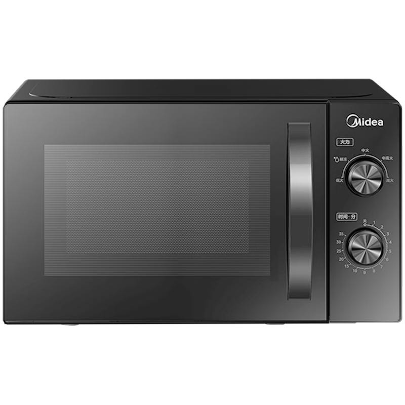 美的（Midea）家用便捷微波炉 转盘加热 五档火力 双旋钮操控  高温杀菌智能解冻 易洁内胆M20C