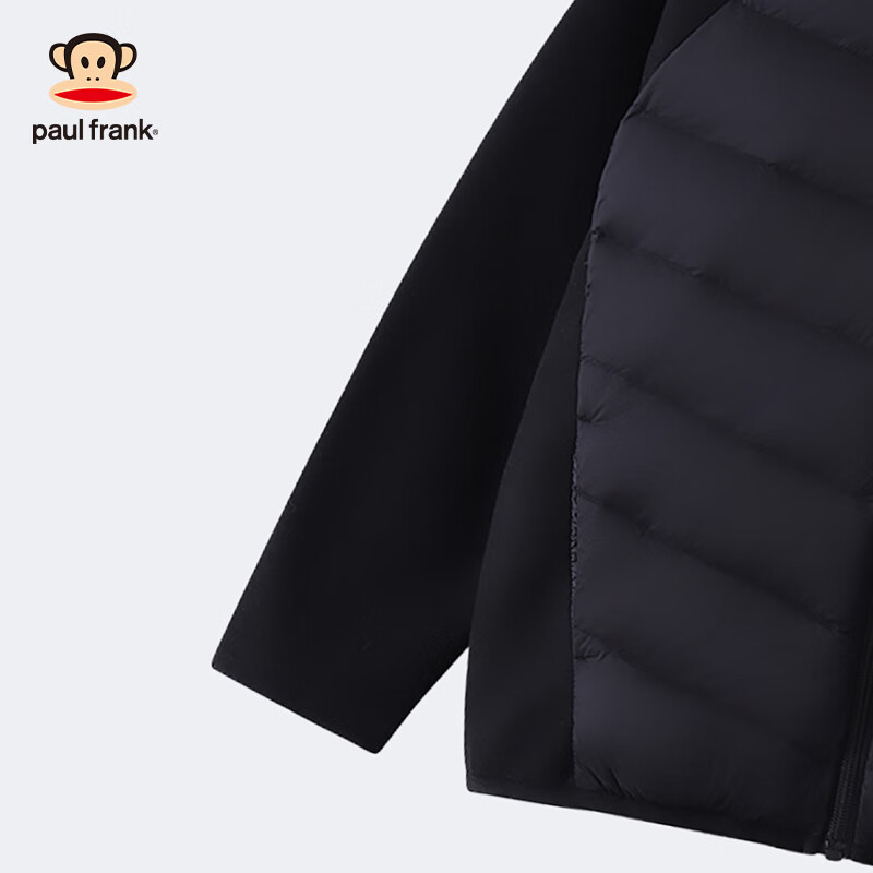 大嘴猴（paul frank）童装儿童羽绒服2025秋冬款女男女童羽绒内胆洋气保暖舒适轻薄外套 黑色 110
