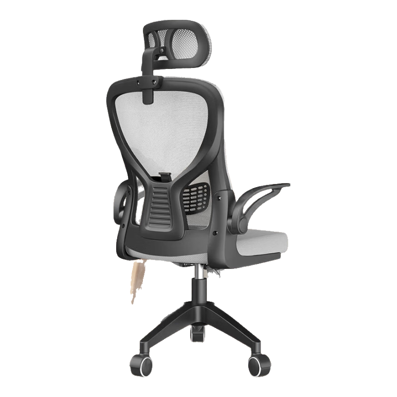 卡勒維電腦椅家用單人椅中小學(xué)生舒適久坐不累電競椅人體工學(xué)椅辦公椅子 黑框灰網(wǎng)(乳膠坐墊)逍遙款+3D頭 尼龍腳(掌柜)