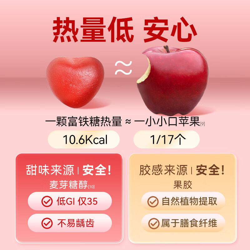 福牌阿胶阿胶肽红参富铁软糖90g铁剂补血补气养血滋养成人女人七夕节礼物 1盒装