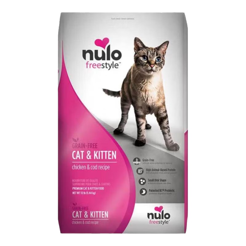 NULO猫粮诺乐进口自由天性无谷益生菌全价幼成猫粮新效期【官方旗舰】 【热销爆款】鸡肉鳕鱼5.4kg-最新效期