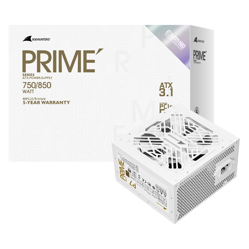 ���� �750W P7 ��ɫͭ�Ƶ�Դ ATX3.1 ԭ��12V-2x6 ��·12V 12CM���� ֧��5070�Կ�    314Ԫ