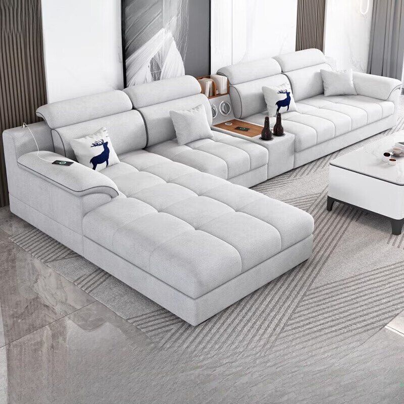 御巢盛2026新款沙发客厅现代简约轻奢大小户型绒布科技布贵妃布艺沙发 钥匙扣-随机发货 科技布/科技绒海绵版 1m