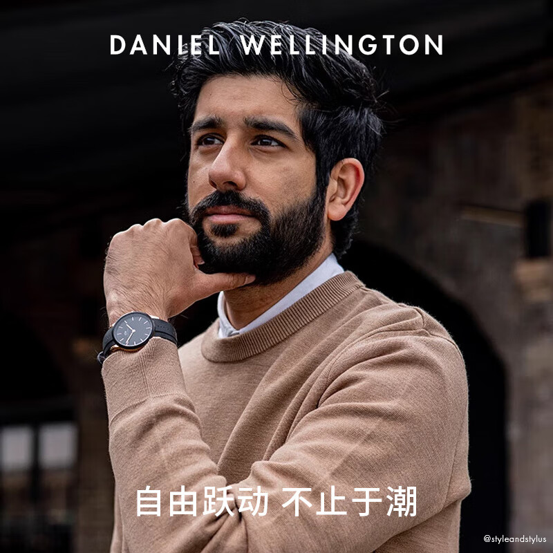 丹尼尔惠灵顿（DanielWellington）[部分爆品5折]DW女士手表小粉胶石英欧美腕表 生日礼物送女友 40MM小黑胶DW00100436