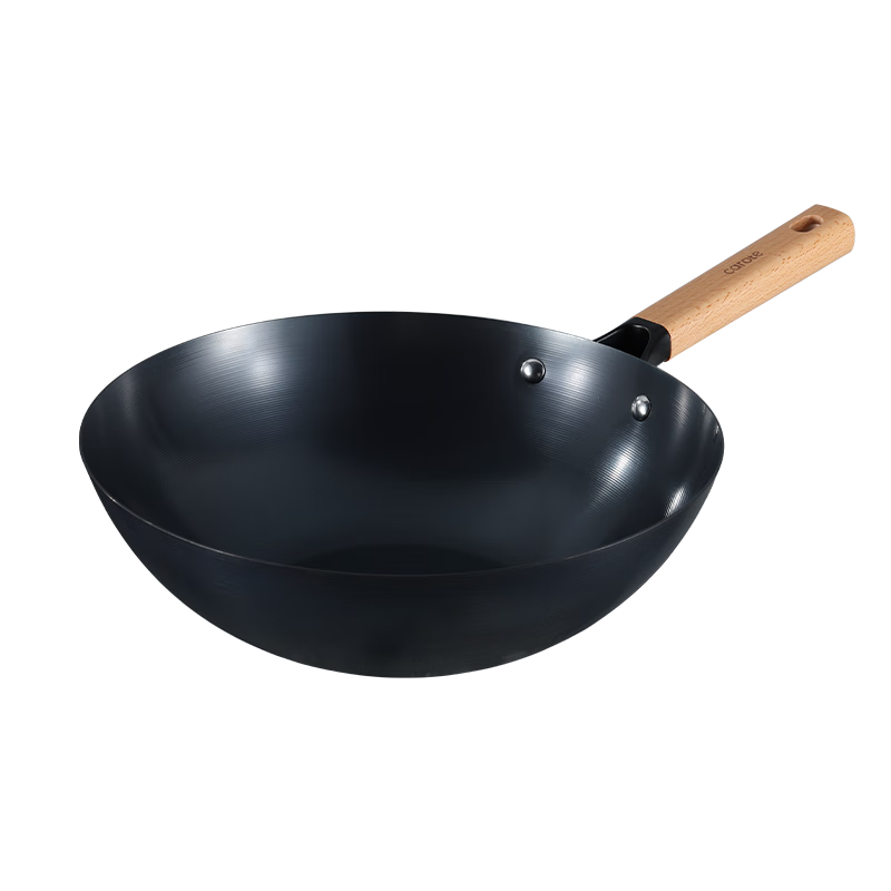 卡羅特鐵鍋炒鍋家用炒菜鍋無(wú)涂層不粘鍋電磁爐燃氣專(zhuān)用老式30cm無(wú)蓋