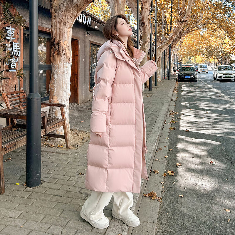 长款加厚羽绒服女2025冬季新款东北超厚过膝哈尔滨极寒小个子九江 红色（男女同款） 新国标90白鸭绒 2XL 充绒375g（建议160-180斤）