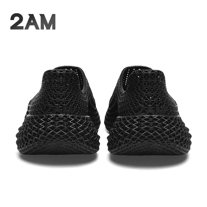 2AM· Rocker4D打印一体成型休闲鞋百搭时尚潮流男鞋春夏季3d打印鞋 石墨黑 38