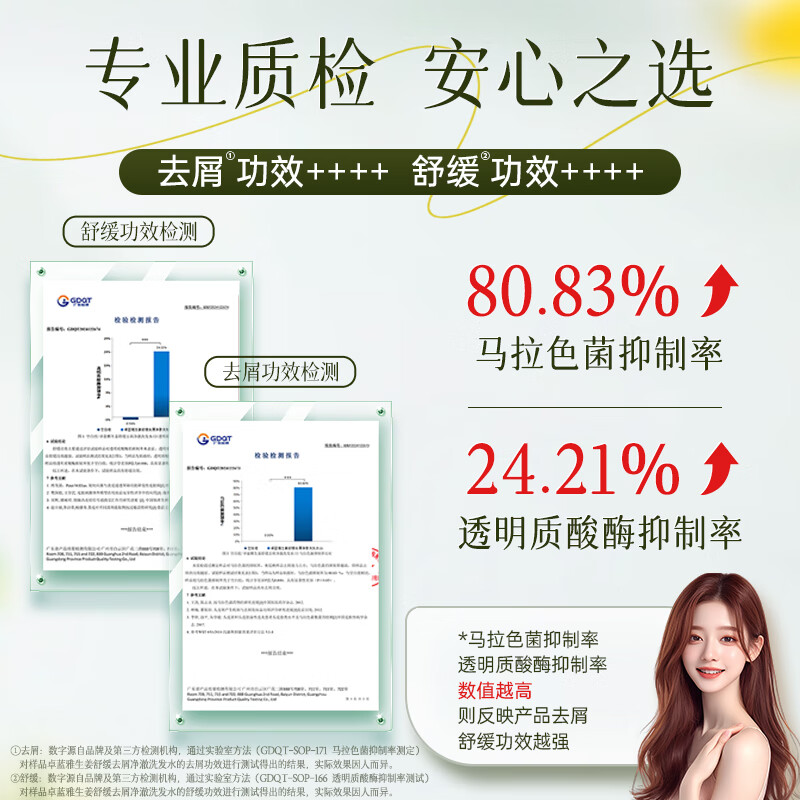 卓蓝雅生姜去屑植萃温和舒缓净澈清爽清洁套装洗护洗发水(男女士通用) 【单支尝鲜】去屑舒缓洗发水400ml