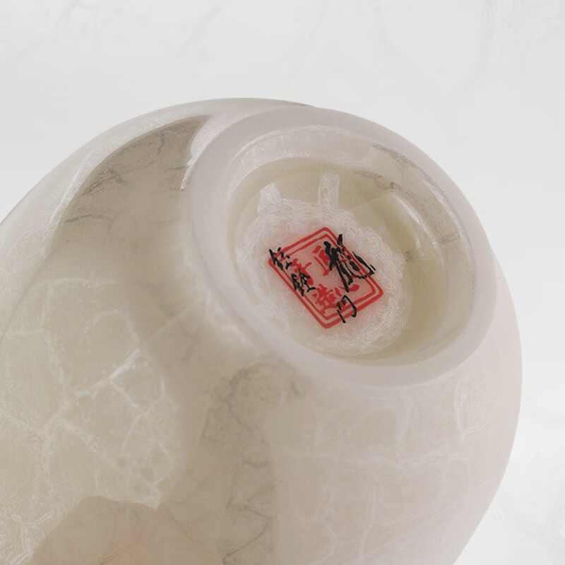 钰铨龙门 天工银珀葫芦杯 首创星珀流银德化传统中国白瓷纯手工喝茶品茗杯 天工银珀·银珀葫芦杯（首创收藏版）