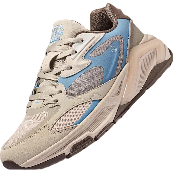 鴻星爾克休閑鞋秋季新款舒適厚底老爹鞋軟彈透氣運(yùn)動(dòng)鞋子簡(jiǎn)約男鞋憲章2.0 蛋奶灰/暖霧灰 40