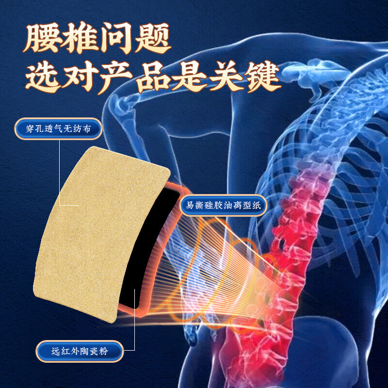 内廷上用同仁堂腰肌劳损专用贴 腰椎间盘突出疼痛活血止痛腰酸背痛膏药贴H 【1盒体验装】6贴/盒