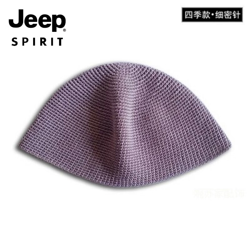 JEEP手工无檐瓜皮帽男女四季薄款长辈礼物中老年李雪健同款地主帽棉 黑色 S(54-56cm)