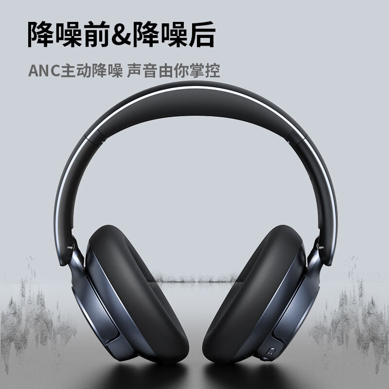 科曼图Kemantu头戴式耳机 主动降噪 蓝牙耳机无线 金标音质 支持有线游戏电竞耳机 低延迟男女情侣款2025 宝石蓝