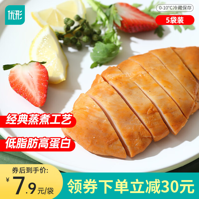优形【京东速发】低脂鸡胸肉高蛋白健身营养生鲜早餐休闲零食充饥食品 辣椒炒肉味100g*5袋500g