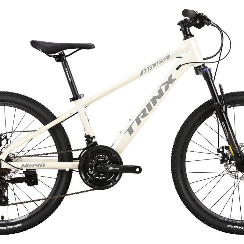 千里達(dá)（TRINX）m240正品山地車男女青少年成人學(xué)生鋁合金變速自行車單車24 米白 24寸