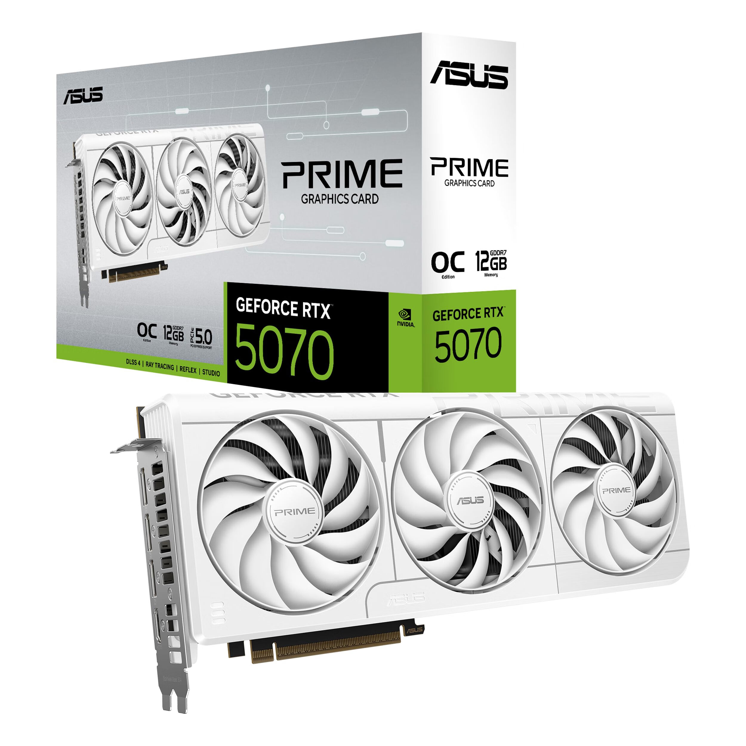 ASUS 华硕 Prime GeForce RTX 5070 12GB GDDR7 白色 OC(PCIe 5.0