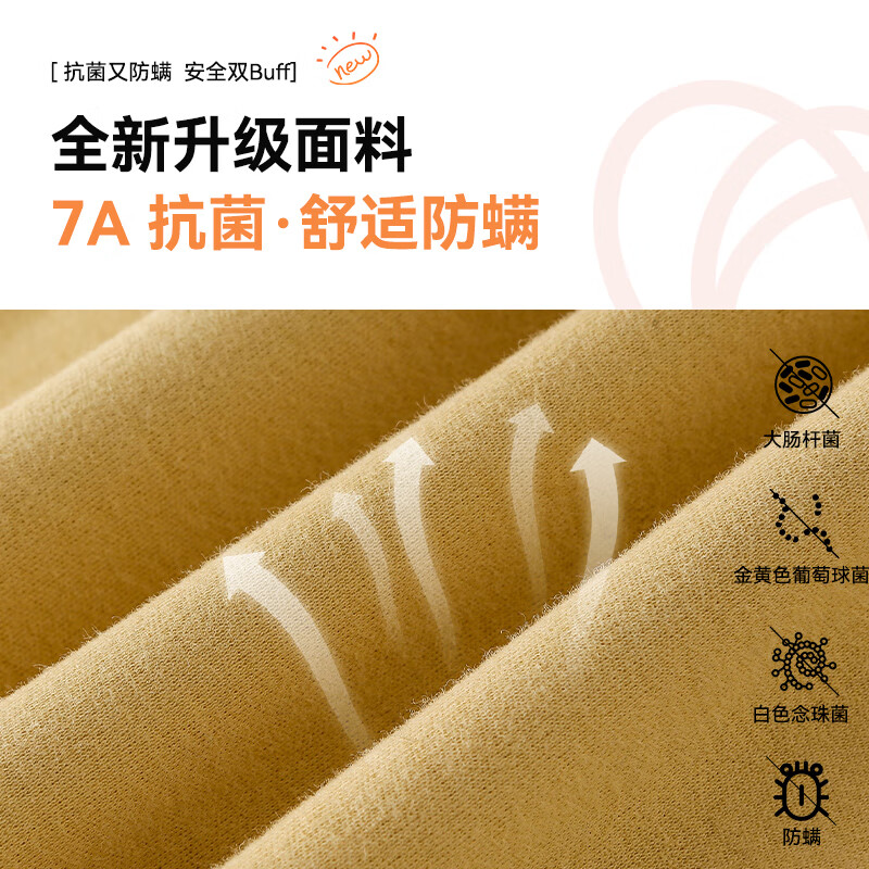 棉花堂【100%棉】儿童纯棉内衣套装宝宝家居服睡衣抗菌不易起球by 粉底小兔 130