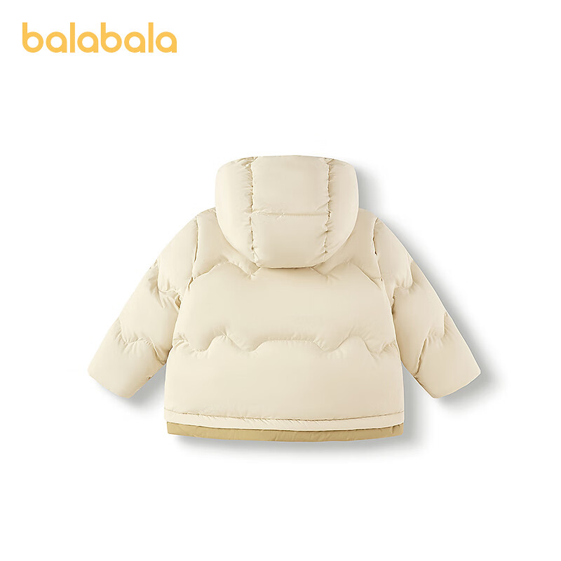 巴拉巴拉(BALABALA)【商场同款】童装男童羽绒服假两件外套恐龙2025新款冬装 浅卡其50307-白鸭绒 80 充绒量45g