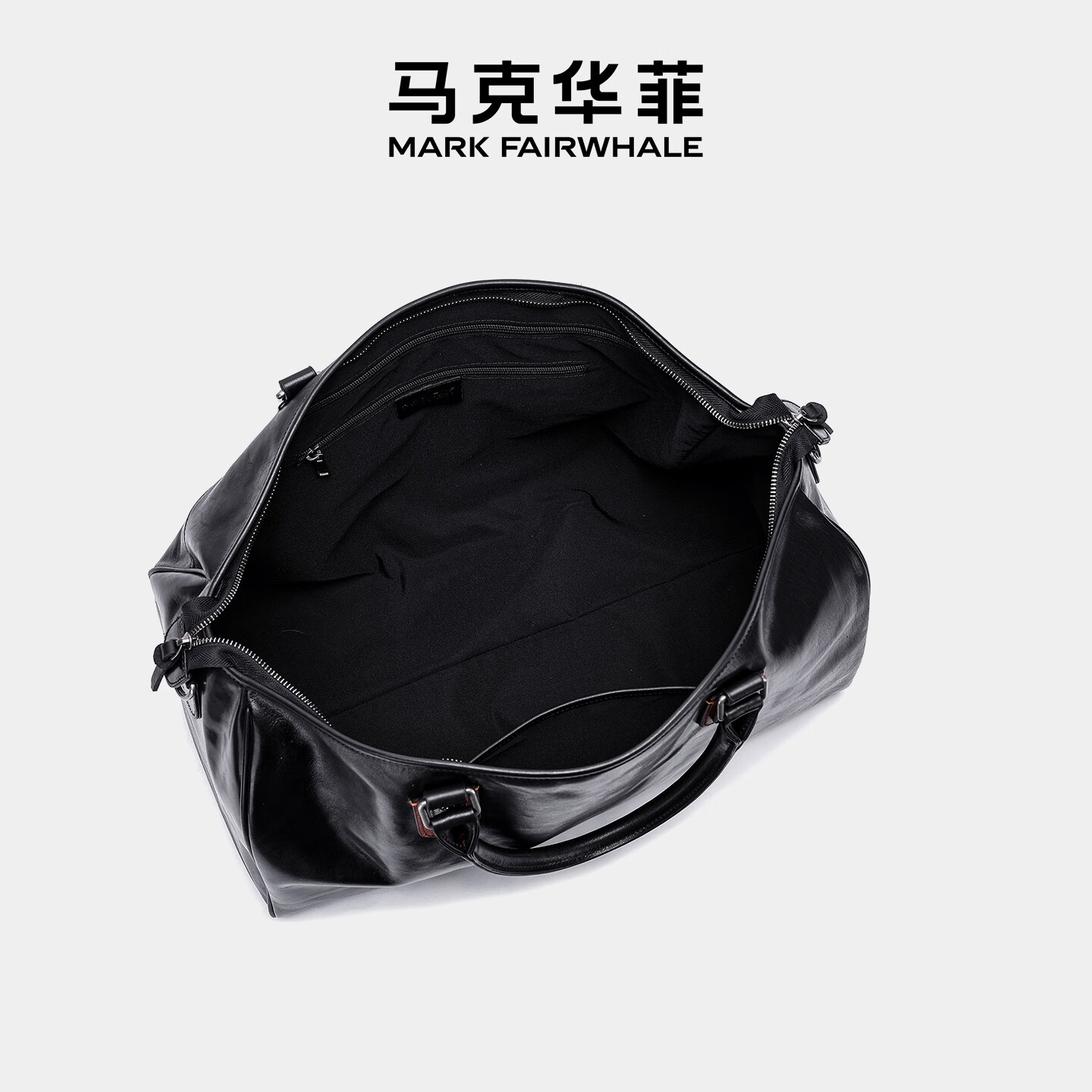 马克华菲真皮旅行包男士大容量轻便短途手提包行李包收纳袋收纳包