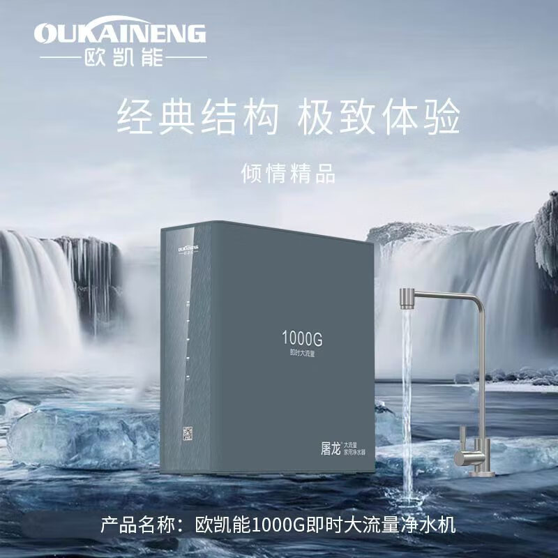 欧凯能净水器家用厨房自来水过滤器直饮机净水机RO反渗透1000G即时大流量智能物联屠龙M7母婴直饮机 套餐2（详询客服）