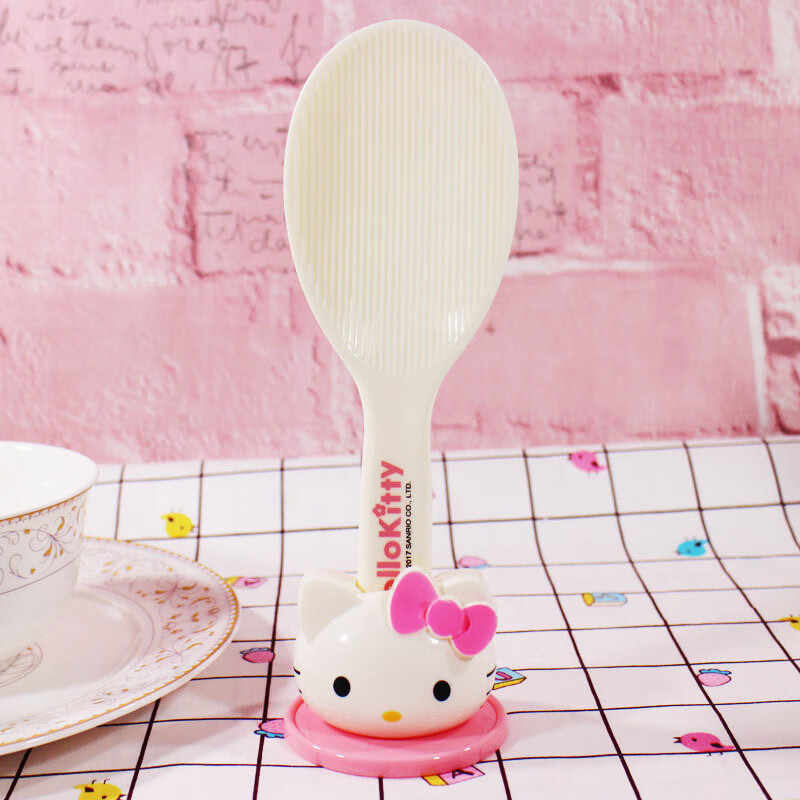 爱佳宇韩国电饭煲饭瓢不粘饭家用饭勺桌摆件啊啊啊是hellokitty的饭勺耶 猫猫粉色饭勺