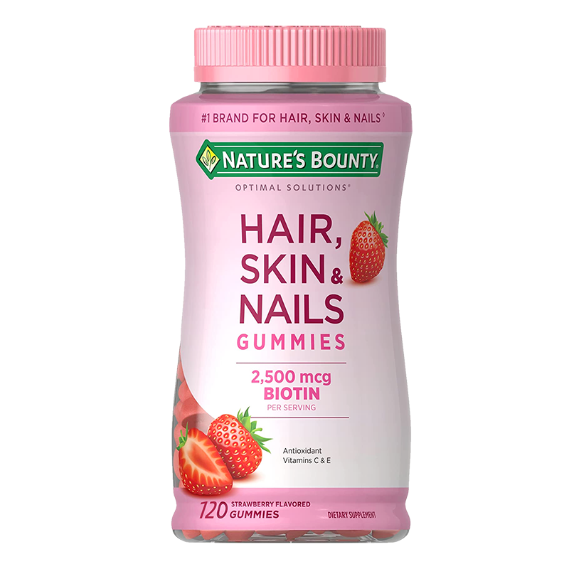 自然之宝雀巢旗下发肤甲软糖女士生物素胶原蛋白花少好营养120粒*2瓶