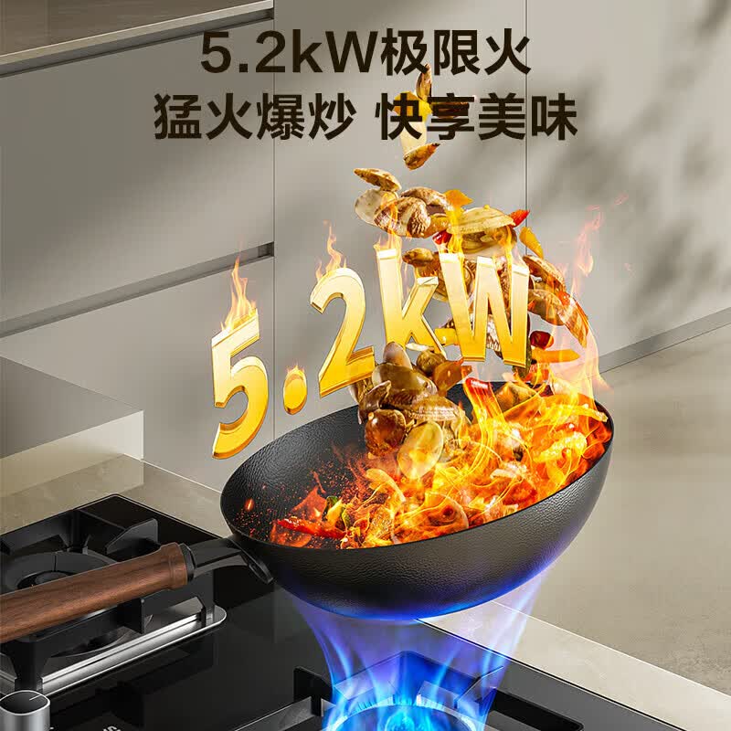 苏泊尔(SUPOR)燃气灶家用天然气灶5.2KW猛火一级能效可拆卸炉头液化气灶台式嵌入式两用罐装灶具煤气灶PB13S 液化气【液化气】5.2INOX炉头换装灶