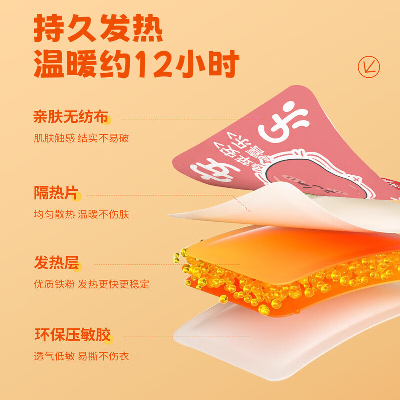米卡博暖贴暖身贴果燃温暖增强型冬季散寒保暖女大姨妈 30片【好柿花生  温暖全身】