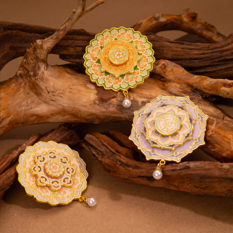 语森忆敦煌藻井金属冰箱贴 北京故宫博物馆文创定制西安南京杭州纪念品 团花_藻井(三层_可旋转)