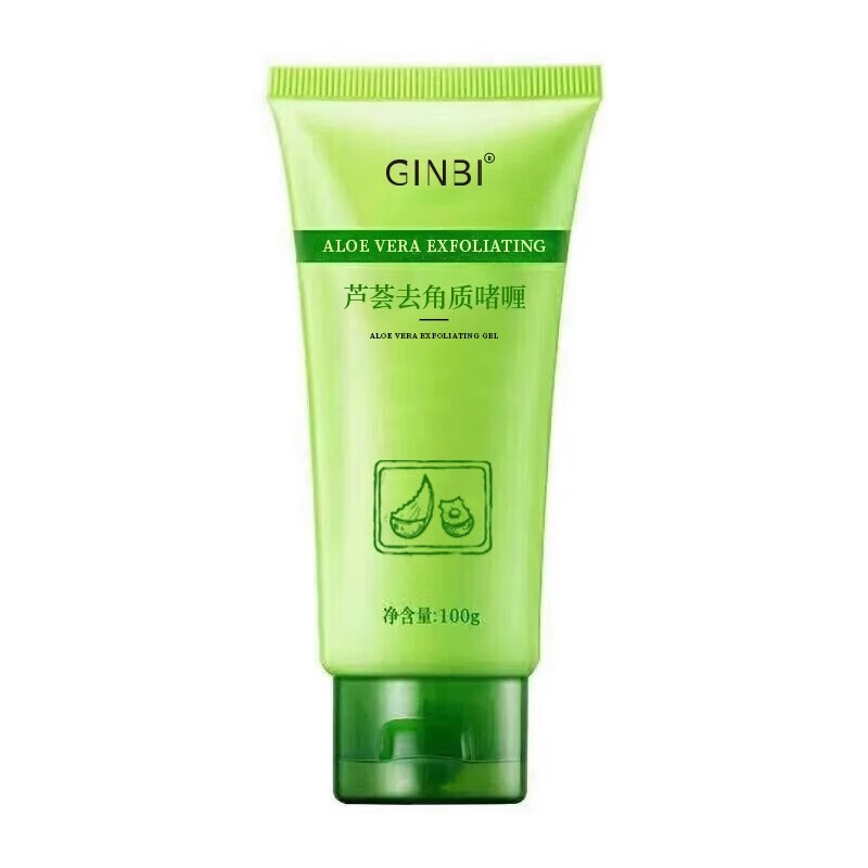 GINBI芦荟去角质啫喱面部脸部深层清洁毛孔去死皮磨砂搓泥宝男女通用 去角质啫喱100gx4支