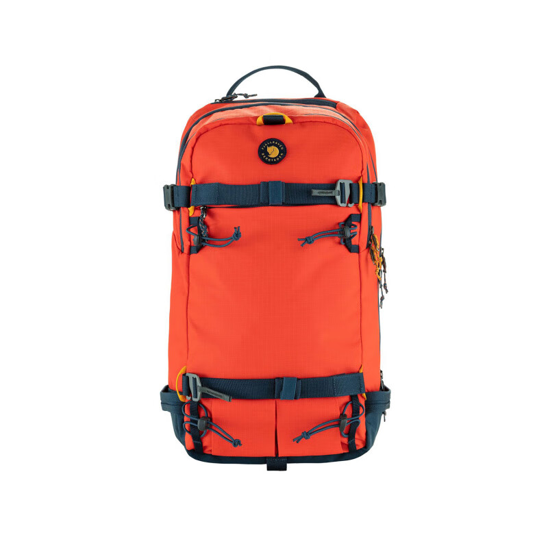 北极狐Fjallraven北极狐 25新登山徒步滑雪户外男女22升双肩包 214-570火焰橙-山脉蓝 22L