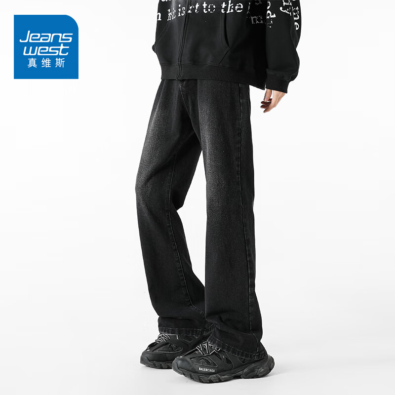 ڲά˹Jeanswest2025ʽ΢ţпﶬ¿ſɸ߽ˮϴ䵶 ڻɫ L 110-130 76.9Ԫ