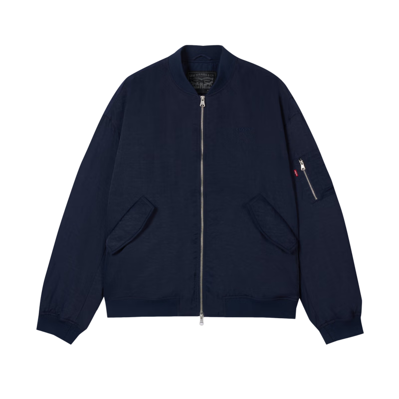 Levi's李维斯25年秋冬新款男士美式宽松休闲工装飞行员夹克外套 深蓝 L