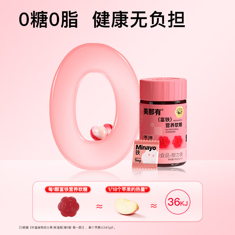 minayo美那有 钙维生素D3软糖儿童青少年成人适用骨质疏松钙维生素软糖 【钙维生素D3】 60粒*2瓶 生椰味