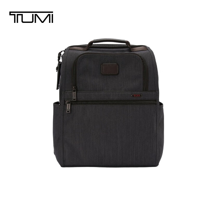 途明（TUMI）男士电脑包商务时尚通勤百搭轻便双肩包 炭黑色圣诞礼物