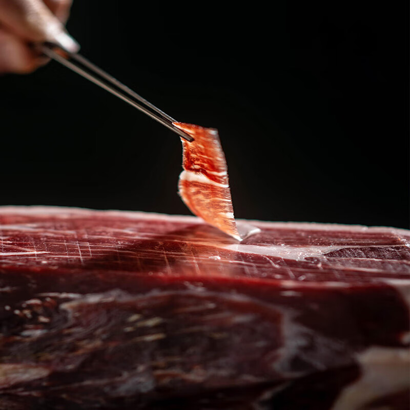 BLUELABEL西班牙火腿伊比利亚黑猪进口全橡果黑标绿标后腿切片生吃开袋即食 黑标-伊比利亚全橡果后腿50g