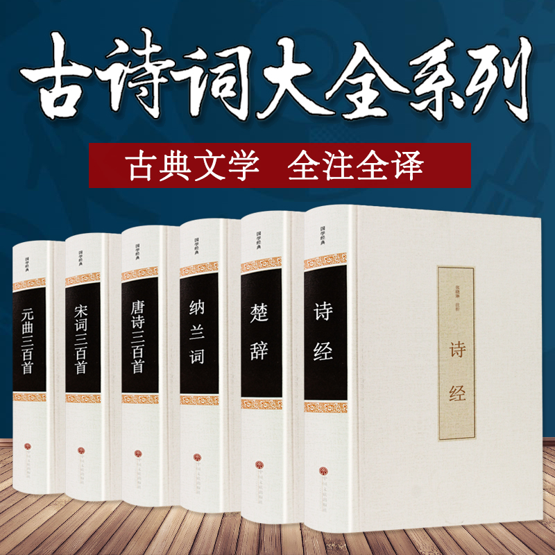 中国古诗词大全集诗词歌赋全诗经纳兰词纳兰容若唐诗宋词元曲三百首正版全套注释+赏析风雅颂305首古代文