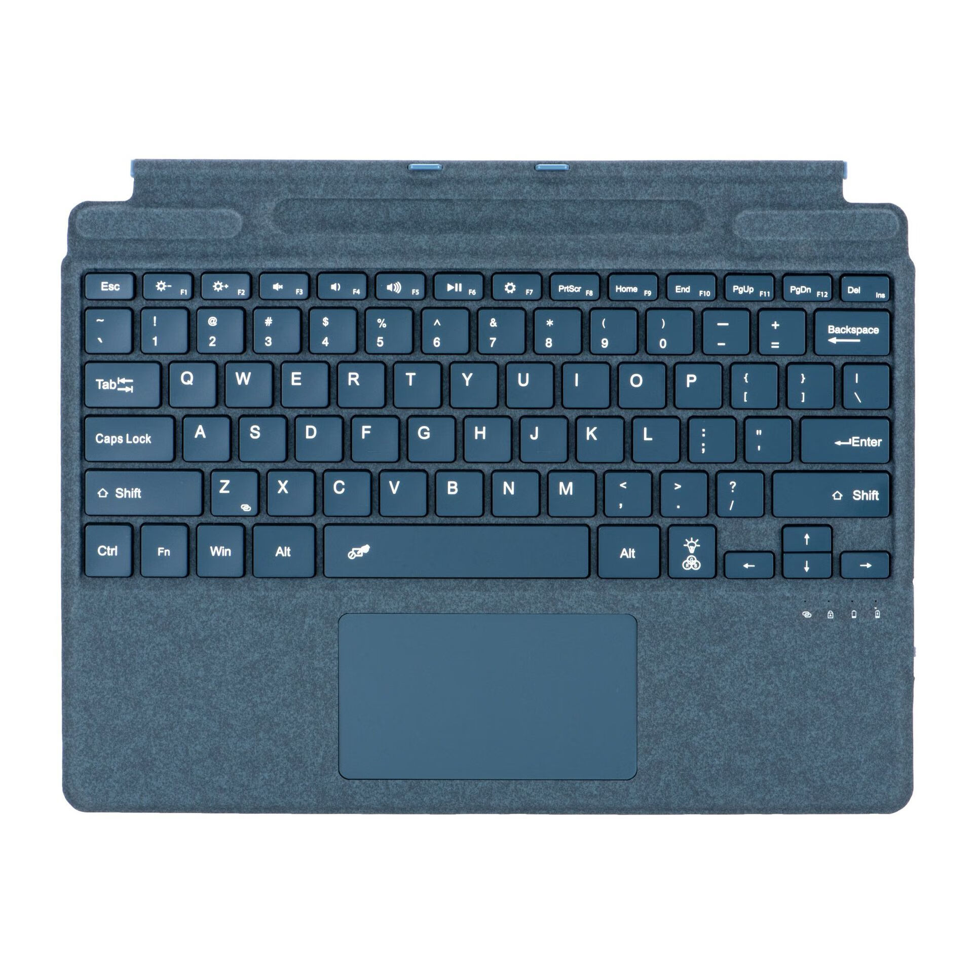 适用SurfacePro11键盘保护盖Pro8910七彩背光蓝牙键盘Surface键盘 灰色*Surfacepro891011/X蓝牙键盘 Surfacepro8/9/10/11/X通用