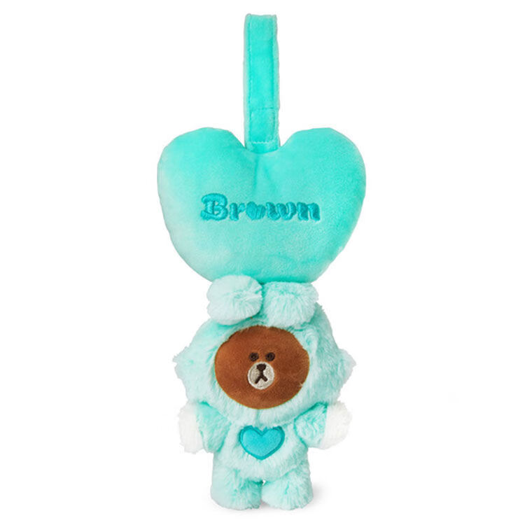 LINE FRIENDS布朗熊音樂玩偶嬰兒八音盒幼童安撫毛絨公仔寶寶哄睡 布朗熊音樂安撫玩偶12*28*6