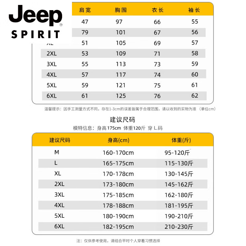 JEEP SPIRIT纯棉长袖t恤男士卫衣新款2025款春秋季打底衫上衣服潮牌大码体恤 917杏色+917蓝色 2XL