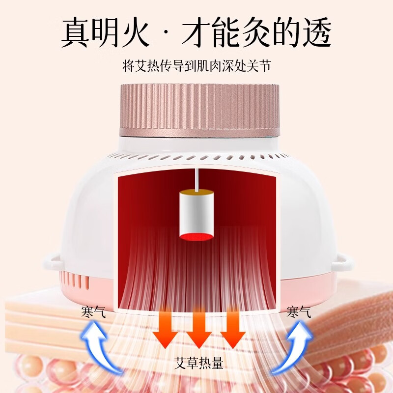 艾灸盒随身灸家用无烟熏蒸仪器妇科肚子腰腹胸背部艾灸罐器具 肩颈草本原液