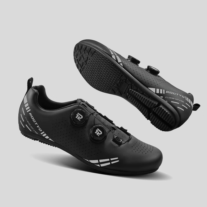 ROGTYO骑行鞋公路车透气抗磨骑行鞋橡胶硬底无锁鞋山地自行车非锁骑行鞋