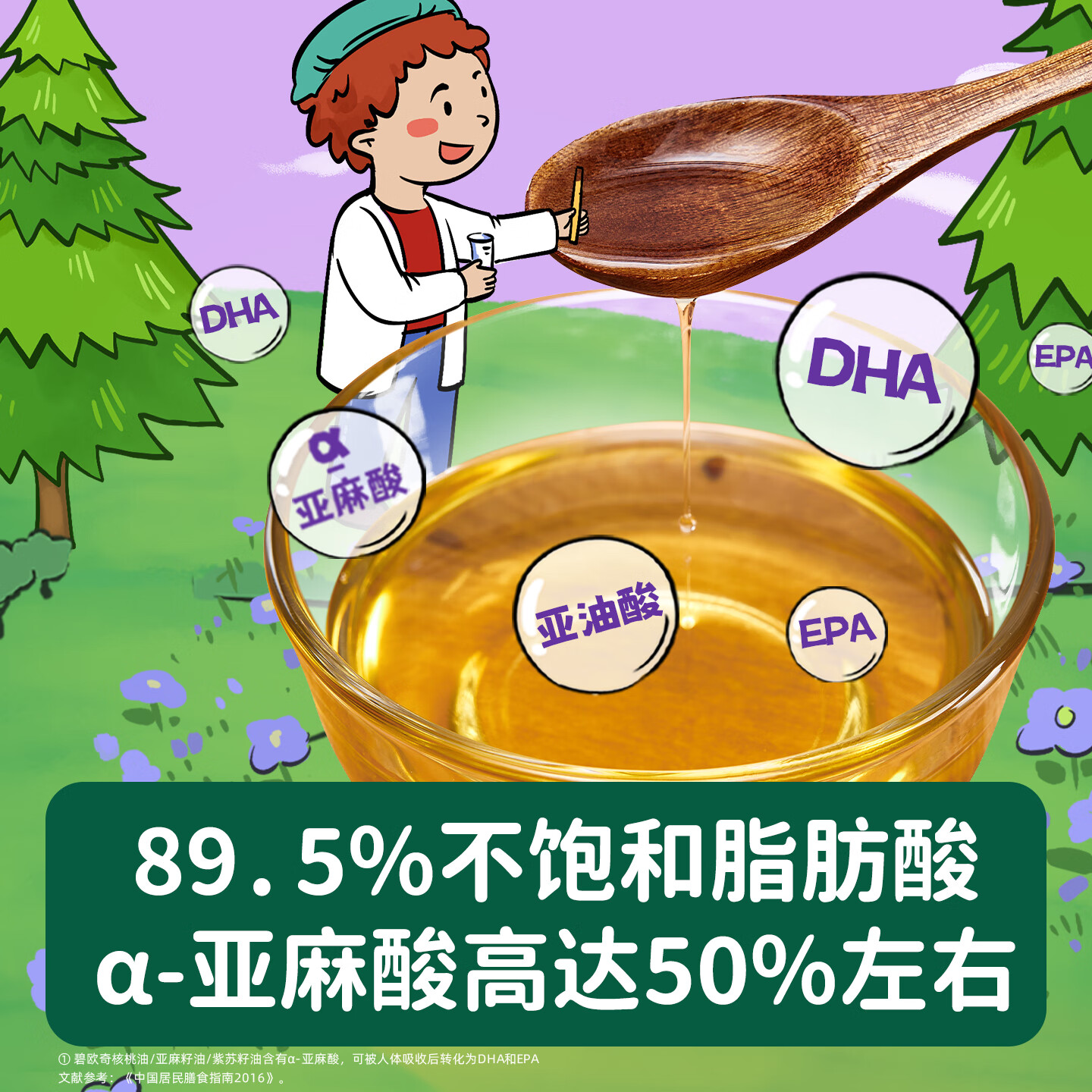 碧欧奇(Biojunior)意大利原装进口亚麻籽油宝宝辅食用油可凉拌可热炒 亚麻籽油150mL+核桃油250mL