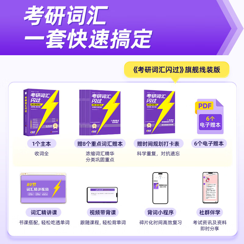 【官方直营 逐题细解】2027考研真相英语一英语二2027考研真相2026闪过考研词汇闪过考研英语词汇书考研英语历年真题试卷单词书单词书乱序版 自选 【赠配套视频】考研词汇闪过2027【旗舰版】