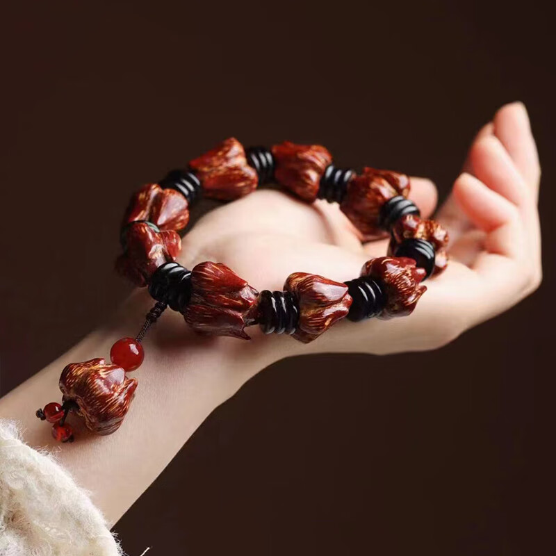 托托贴贴 滴血莲花菩提手串 菩提手串海南野菠萝手工血佛珠男女sn2044