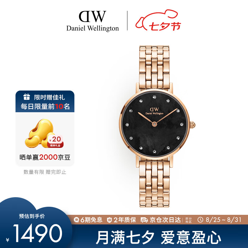 丹尼尔惠灵顿（DanielWellington）DW手表女简约时尚女士星辰黑星辰手链流金表节日礼物DW00100660